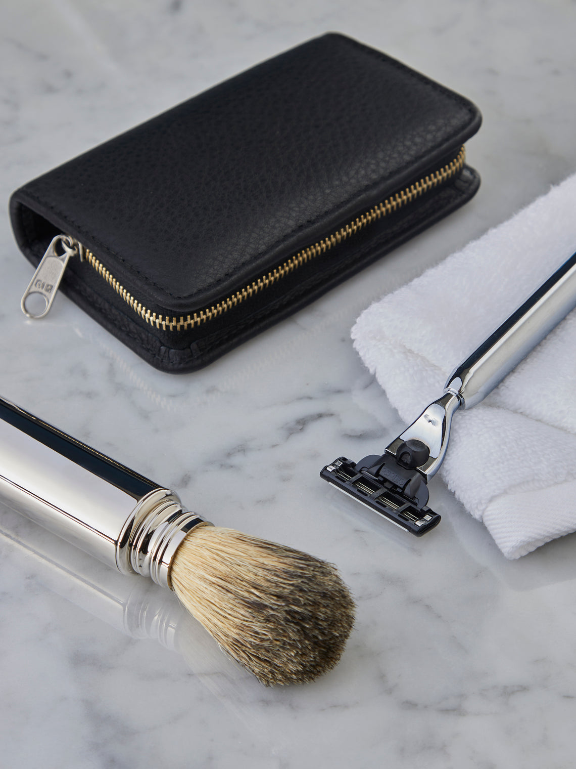 F. Hammann - Leather Travel Grooming Set -  - ABASK