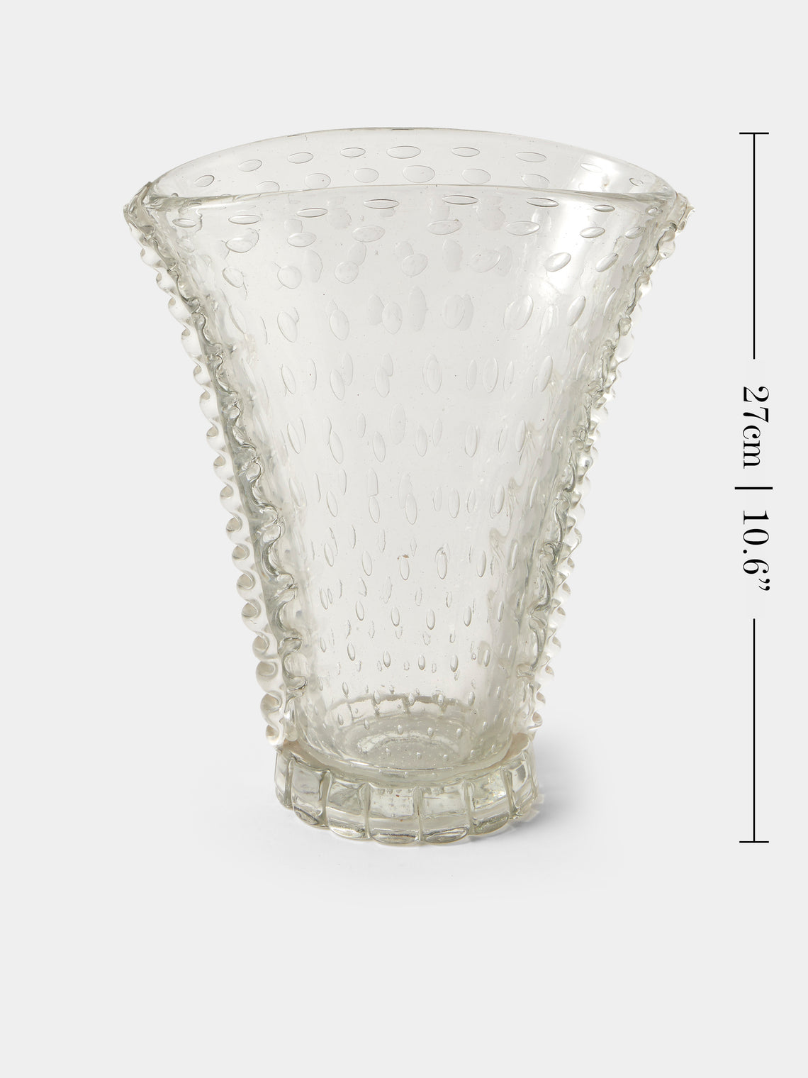 Antique and Vintage - 1950s Archimede Seguso Crystal Vase - Clear - ABASK