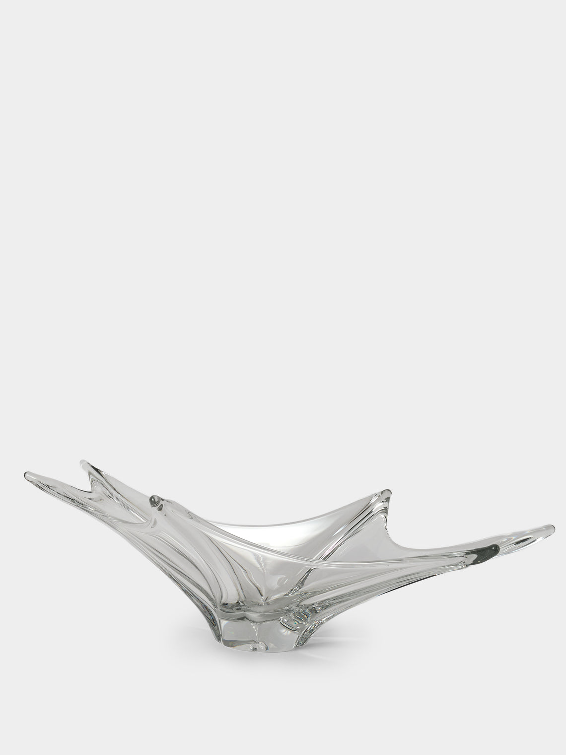 Antique and Vintage - Mid-Century Daum Crystal Fruit Bowl - Clear - ABASK