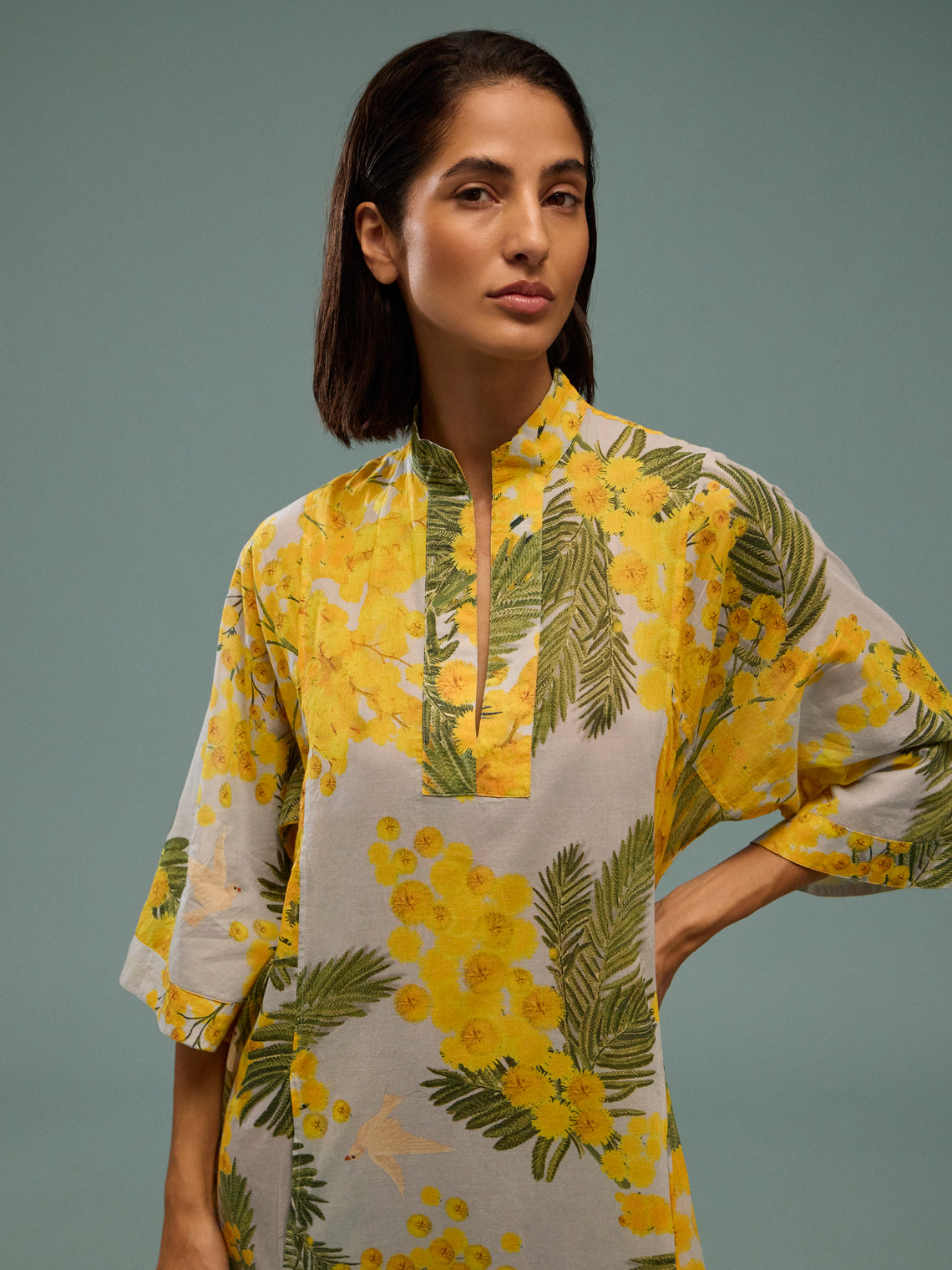 Thierry Colson - The Rachel Cotton Kaftan - Yellow - ABASK