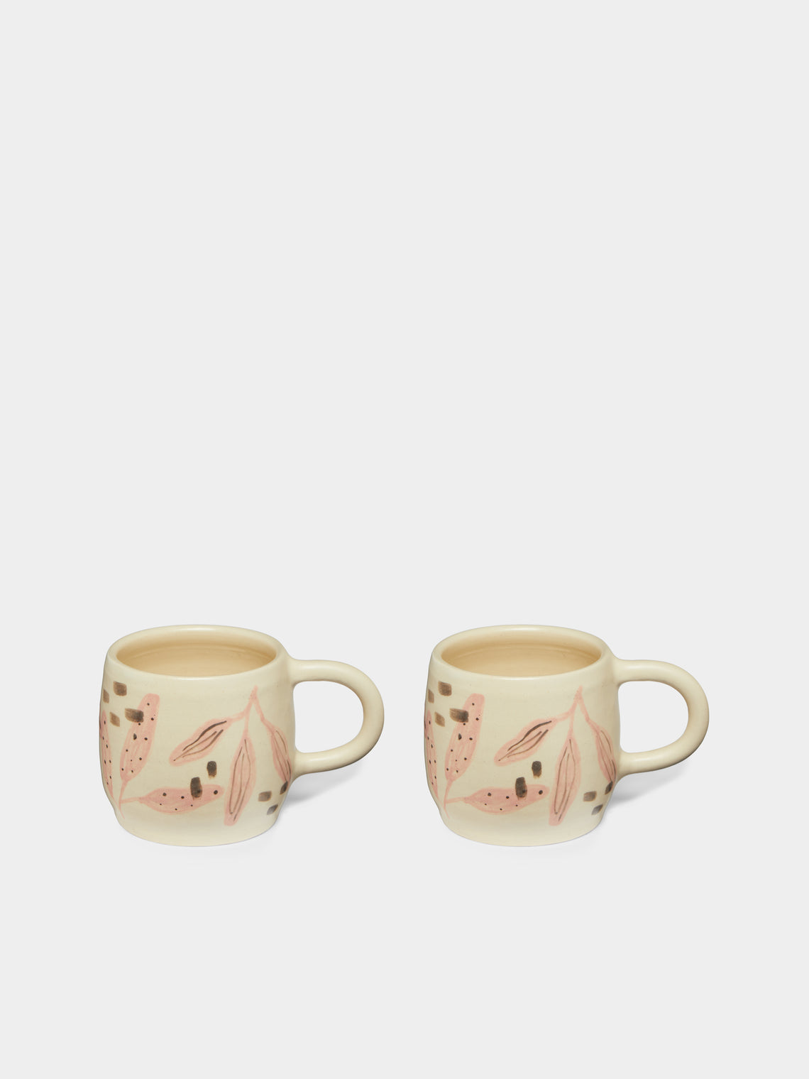 Azul Patagonia - Coffee Beans Hand-Painted Ceramic Mugs (Set of 2) -  - ABASK