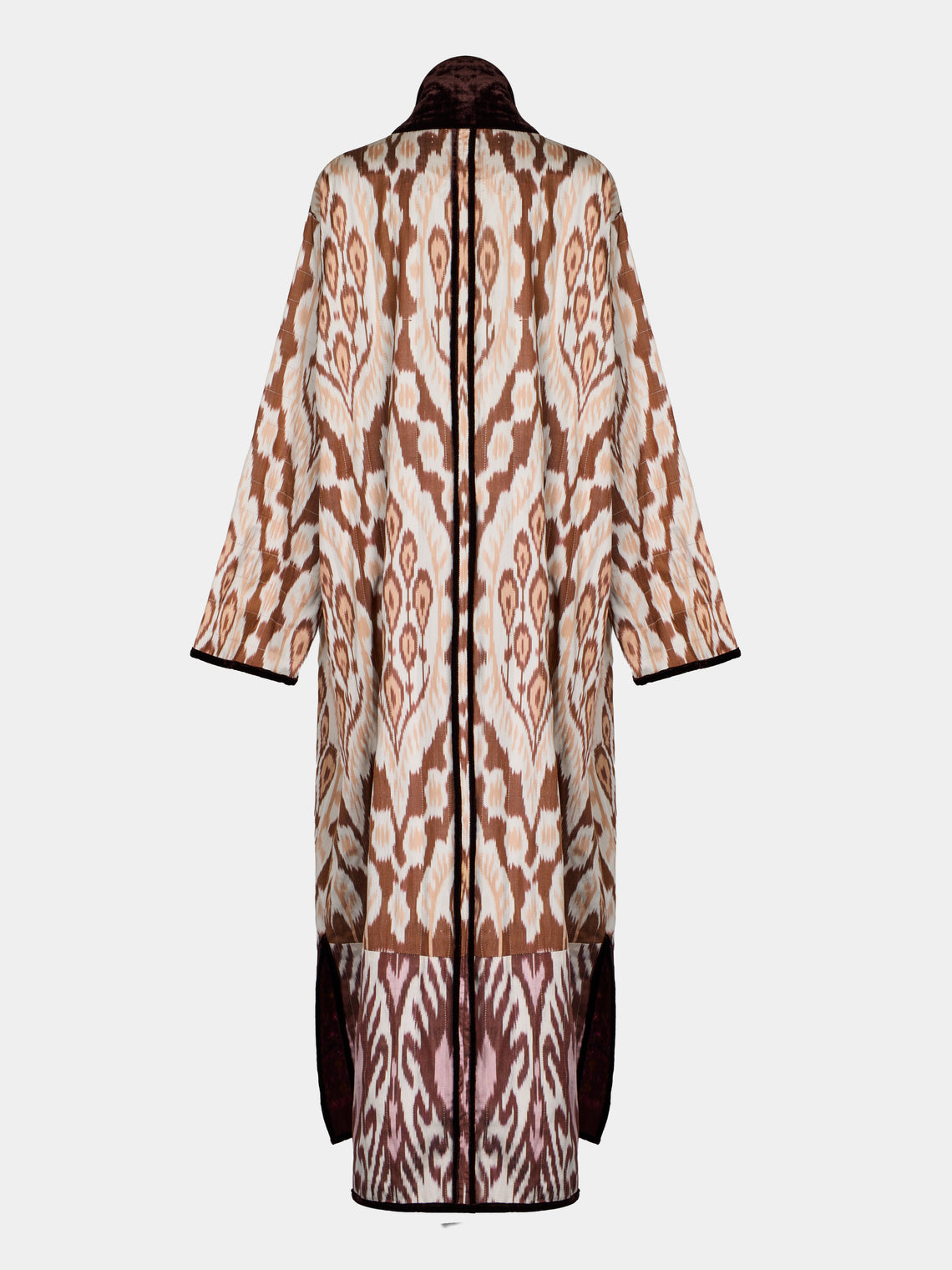 Nazzy Beglari - Hand-Loomed Ikat Cotton Reversible Chapan-Style Robe | One Size - Multiple - ABASK