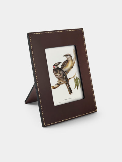 Oscar Maschera - Punti Leather Photo Frame (4x6") - Dark Brown - ABASK - 