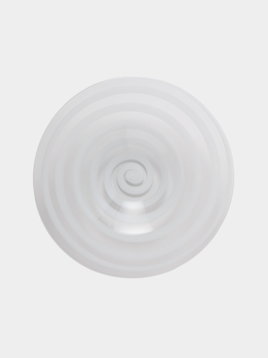 Antique and Vintage - 1970s Murano Glass Striped Bowl - Clear - ABASK