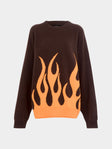 Frenckenberger - Sylvie Fleury Flame Cashmere R-Neck Sweater -  - ABASK - 