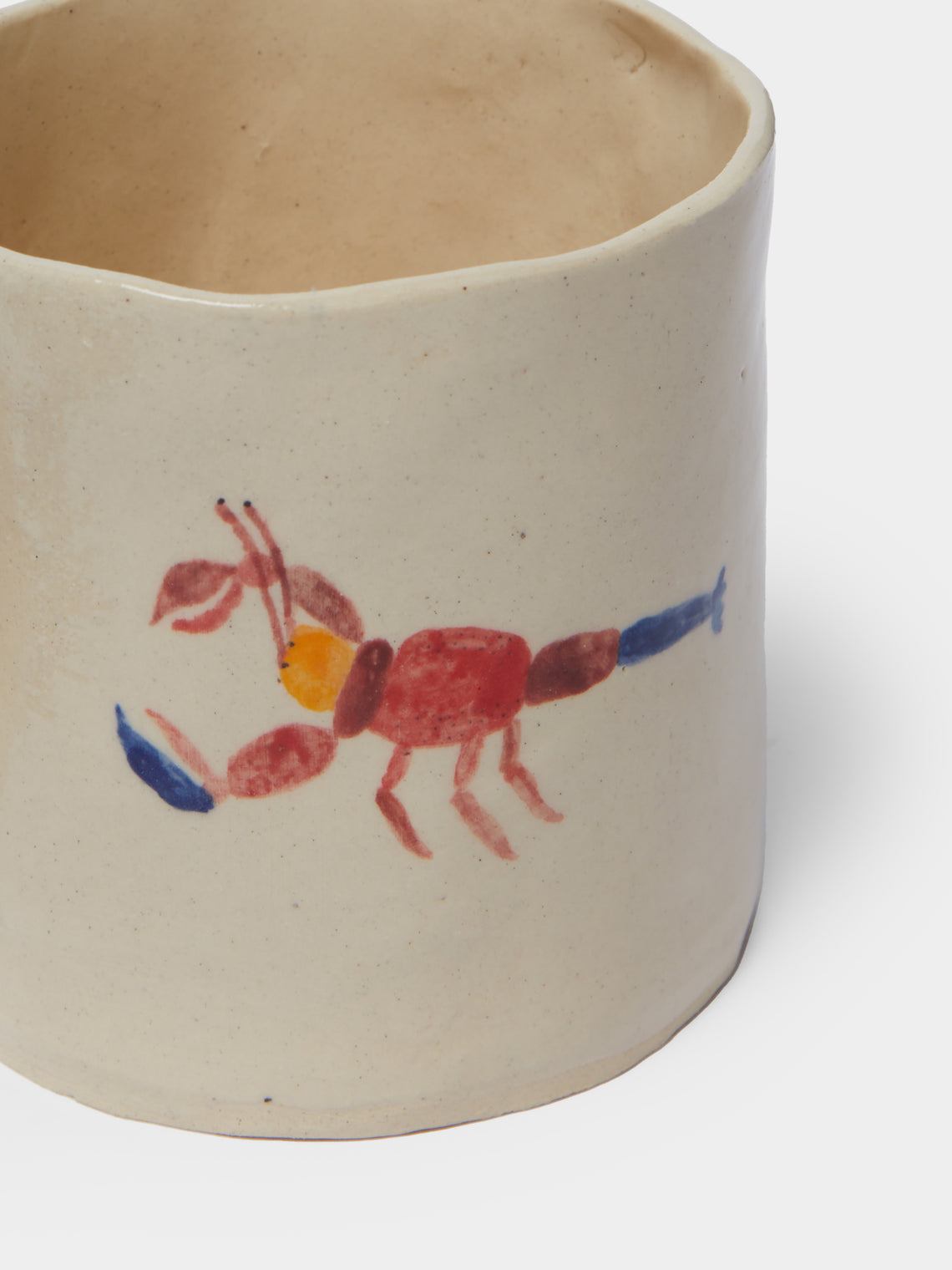 Liz Rowland - Lobster Hand-Painted Ceramic Mug -  - ABASK