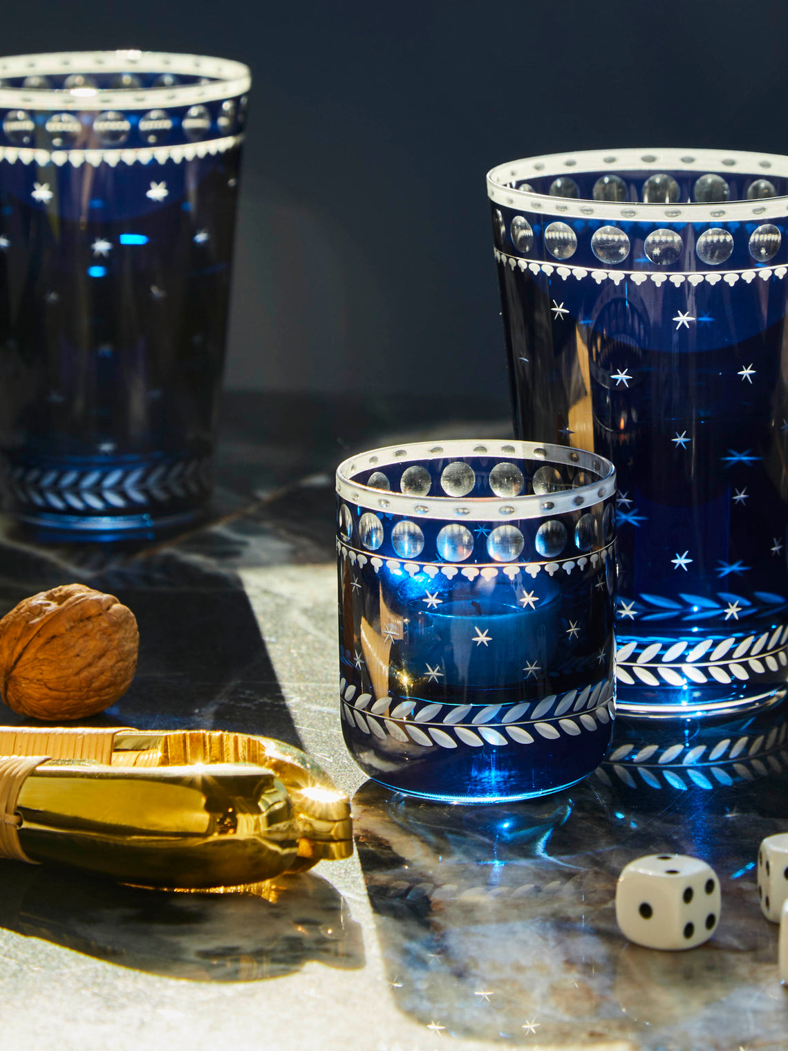 Artel - Staro Hand-Engraved Crystal Votive Candle Holders (Set of 2) -  - ABASK