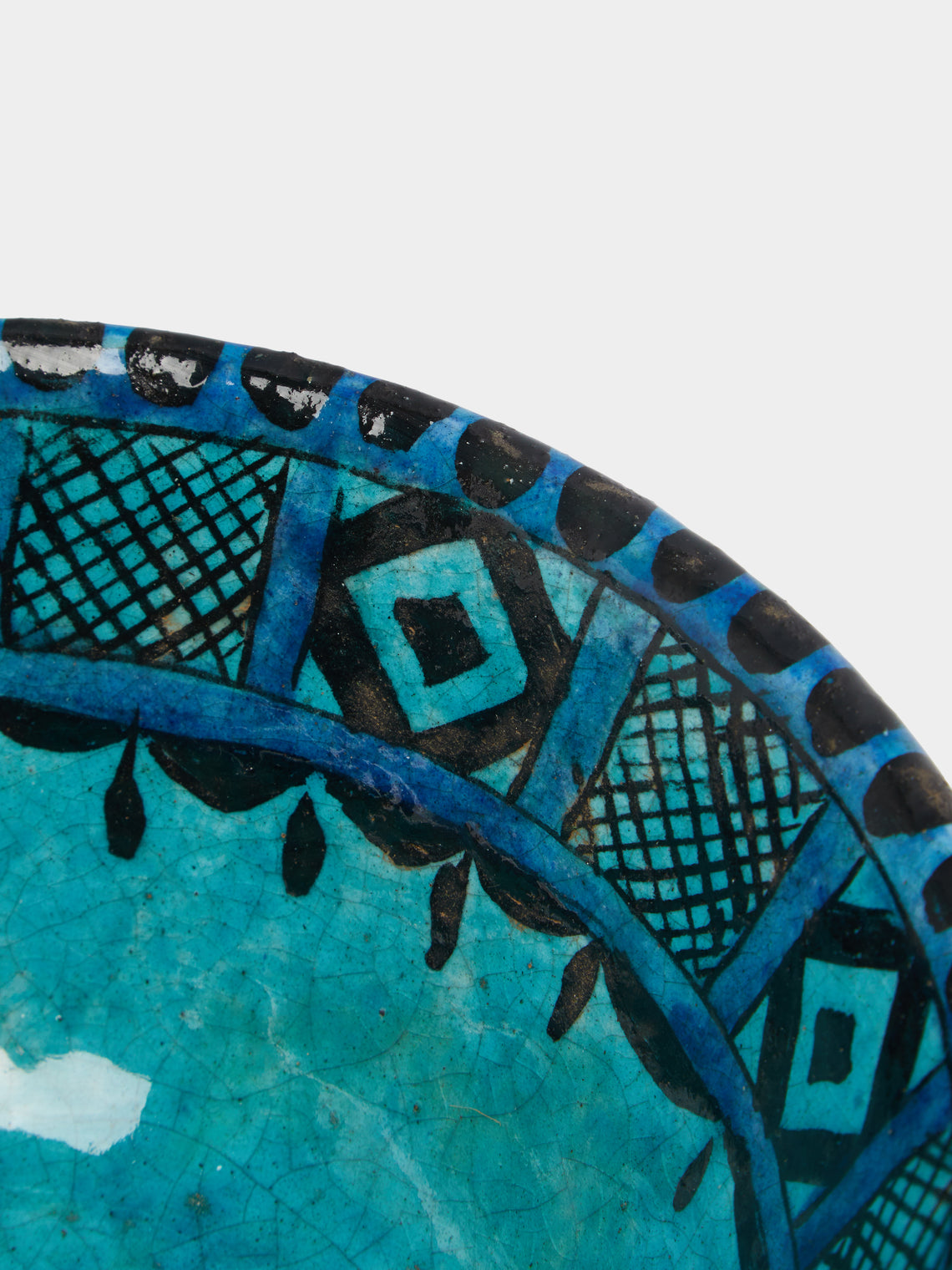 Antique and Vintage - 1950s Persian Ceramic Serving Bowl -  - ABASK