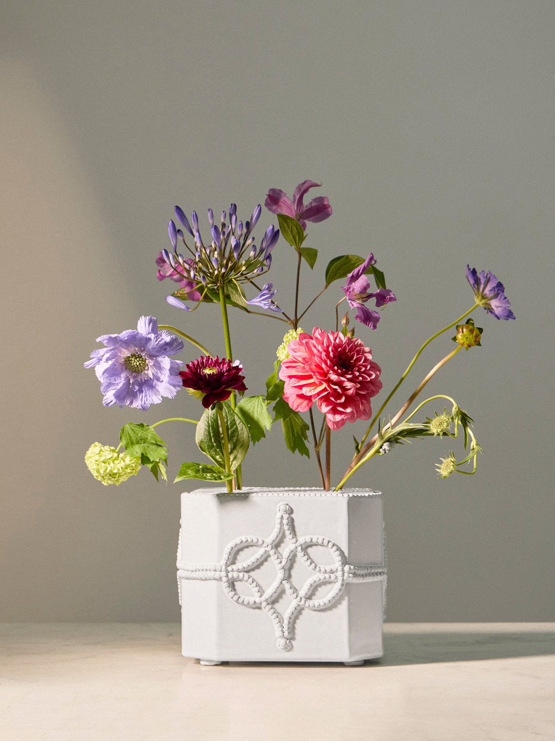 Emily Mitchell - Hand-Built Ceramic Bough Vase - White - ABASK