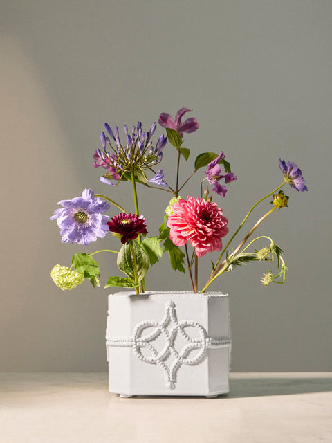Emily Mitchell - Hand-Built Ceramic Bough Vase - White - ABASK