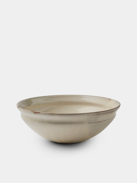 Fuminari Araga - Kohiki Slipware Shallow Bowls – 8in/21cm (Set of 4) - White - ABASK - 