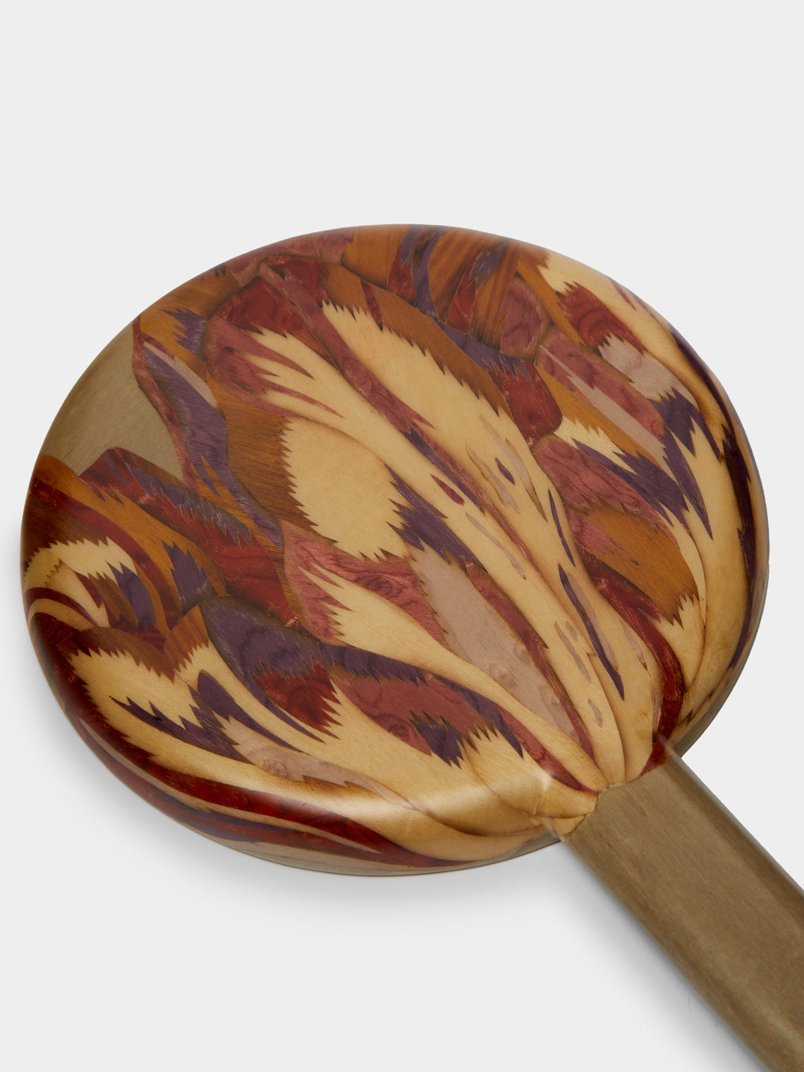 Silvia Furmanovich - Tulip Marquetry Wood Hand Mirror -  - ABASK