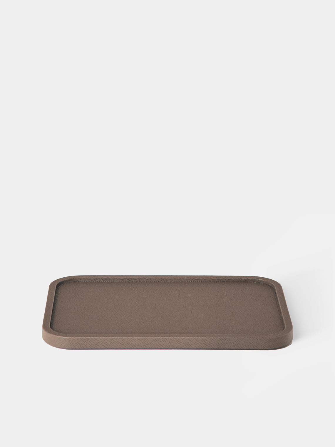 Giobagnara - Arcobaleno Leather Tray (12.5in/31.5cm) - Gray - ABASK