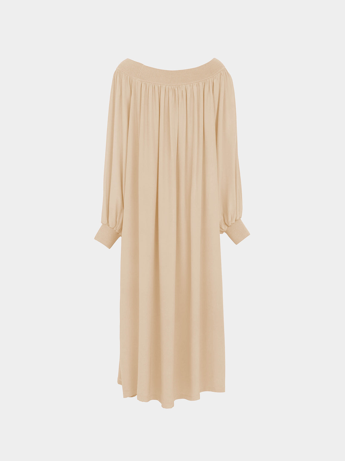 Ryan Roche - Silk and Cashmere Long Dress - Ivory - ABASK