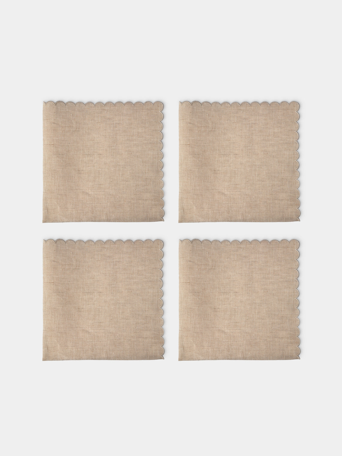 Los Encajeros - Bilbao Linen Napkins (Set of 4) - Natural - ABASK - 