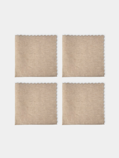 Los Encajeros - Bilbao Linen Napkins (Set of 4) - Natural - ABASK - 