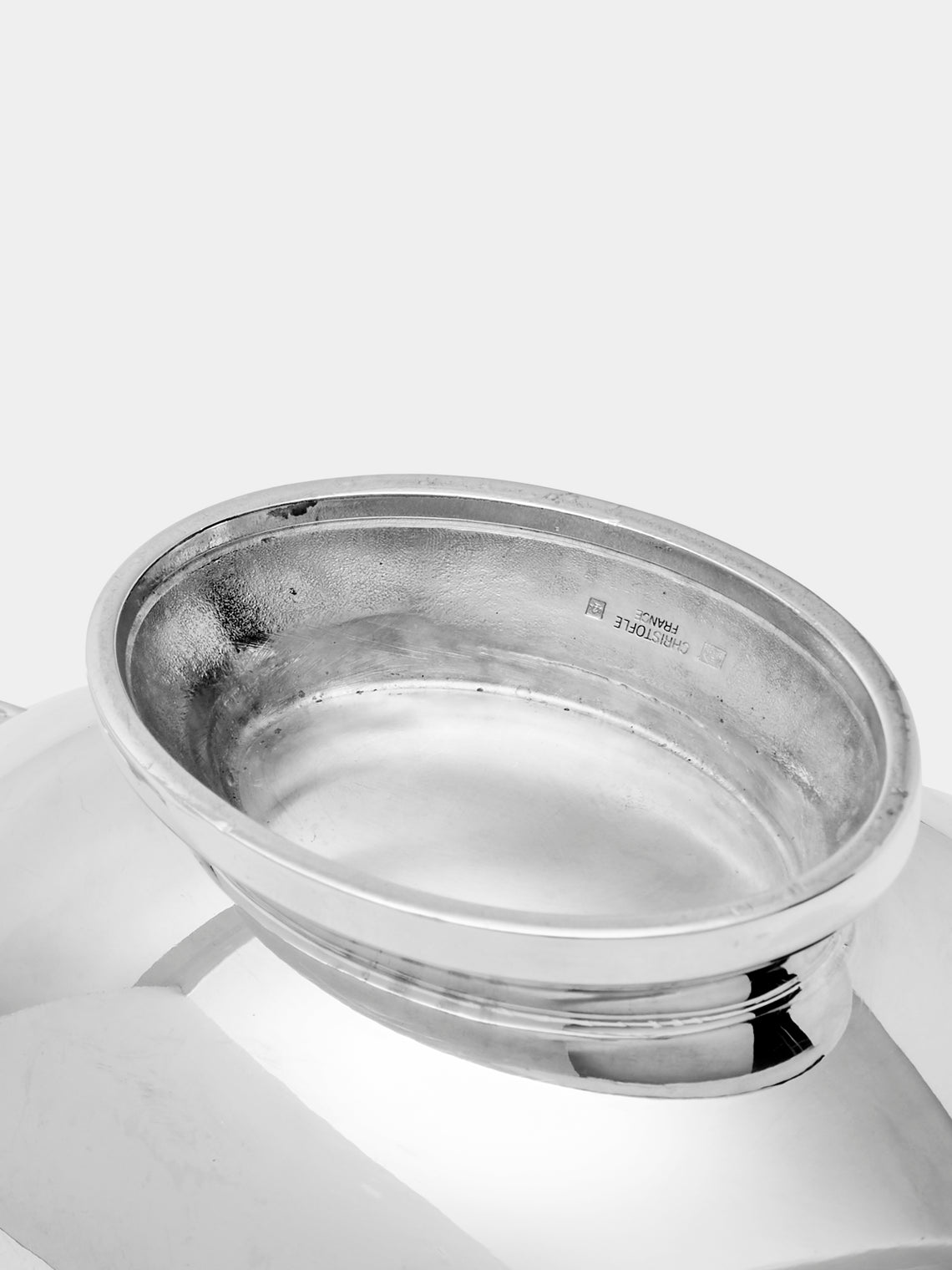 Antique and Vintage - 1980s Christofle Silver-Plated Swan Saucier - Silver - ABASK