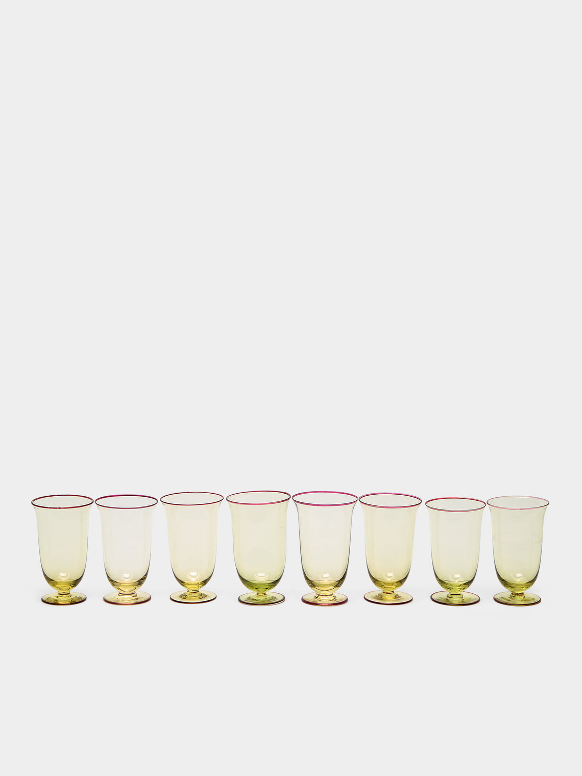 Antique and Vintage - 1960s Carlo Moretti Water Glasses (Set of 8) - Green - ABASK