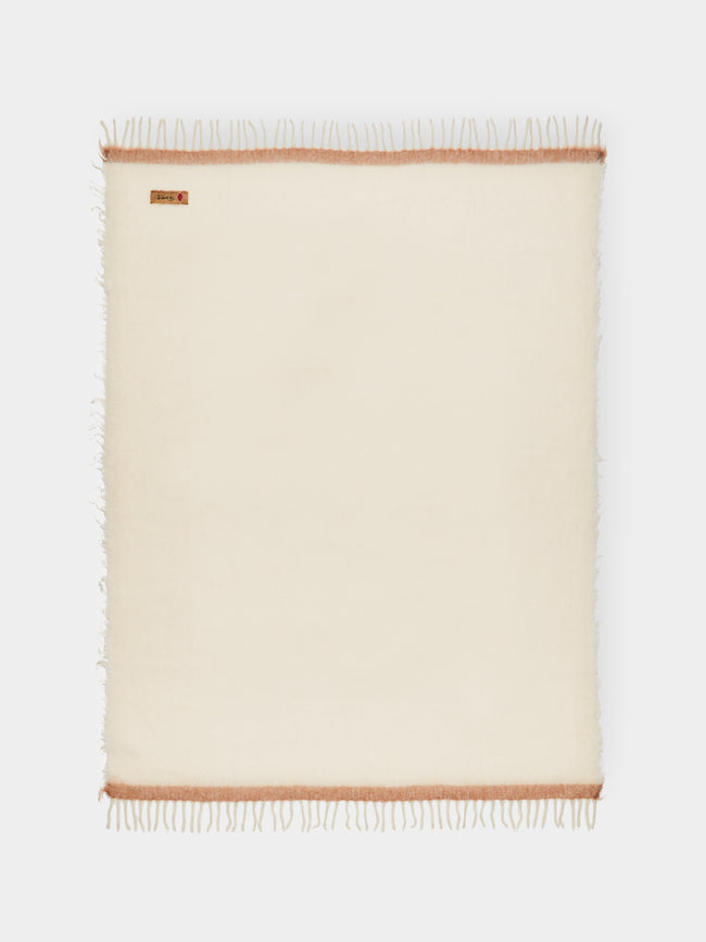 The House of Lyria - Amaranto Wool Throw (73in/1.9m) - Natural - ABASK - 