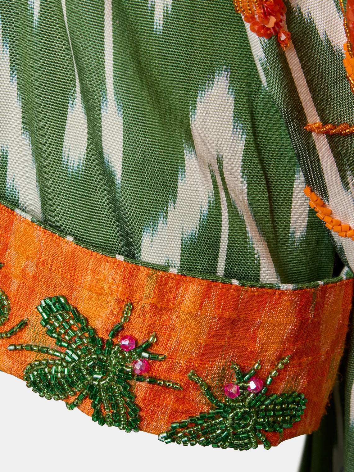 Nazzy Beglari - Women's Hand-Loomed Ikat Silk and Cotton Robe | One Size - Multiple - ABASK