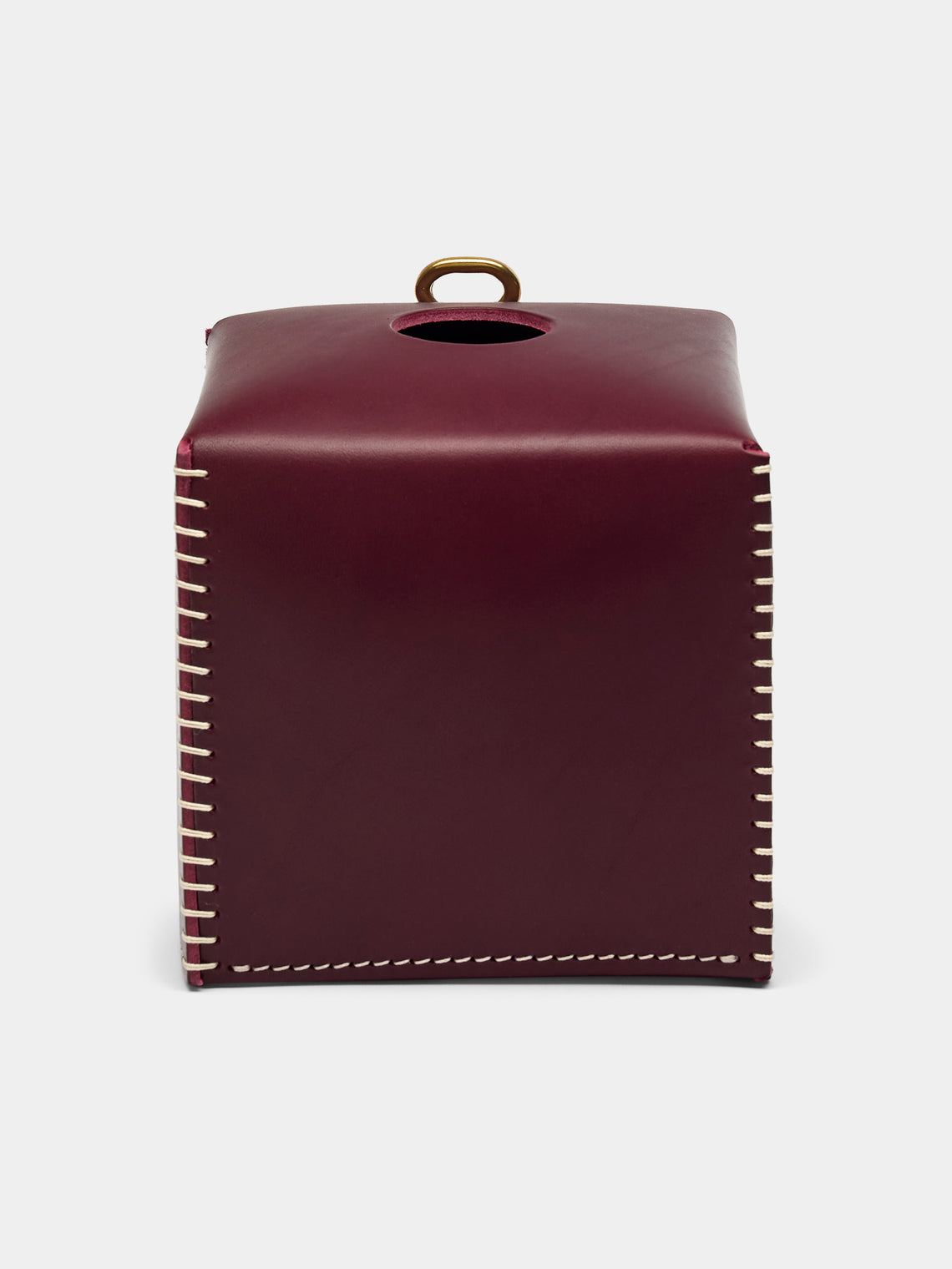 Otzi Studio - Eyelet Leather Tissue Box - Red - ABASK - 
