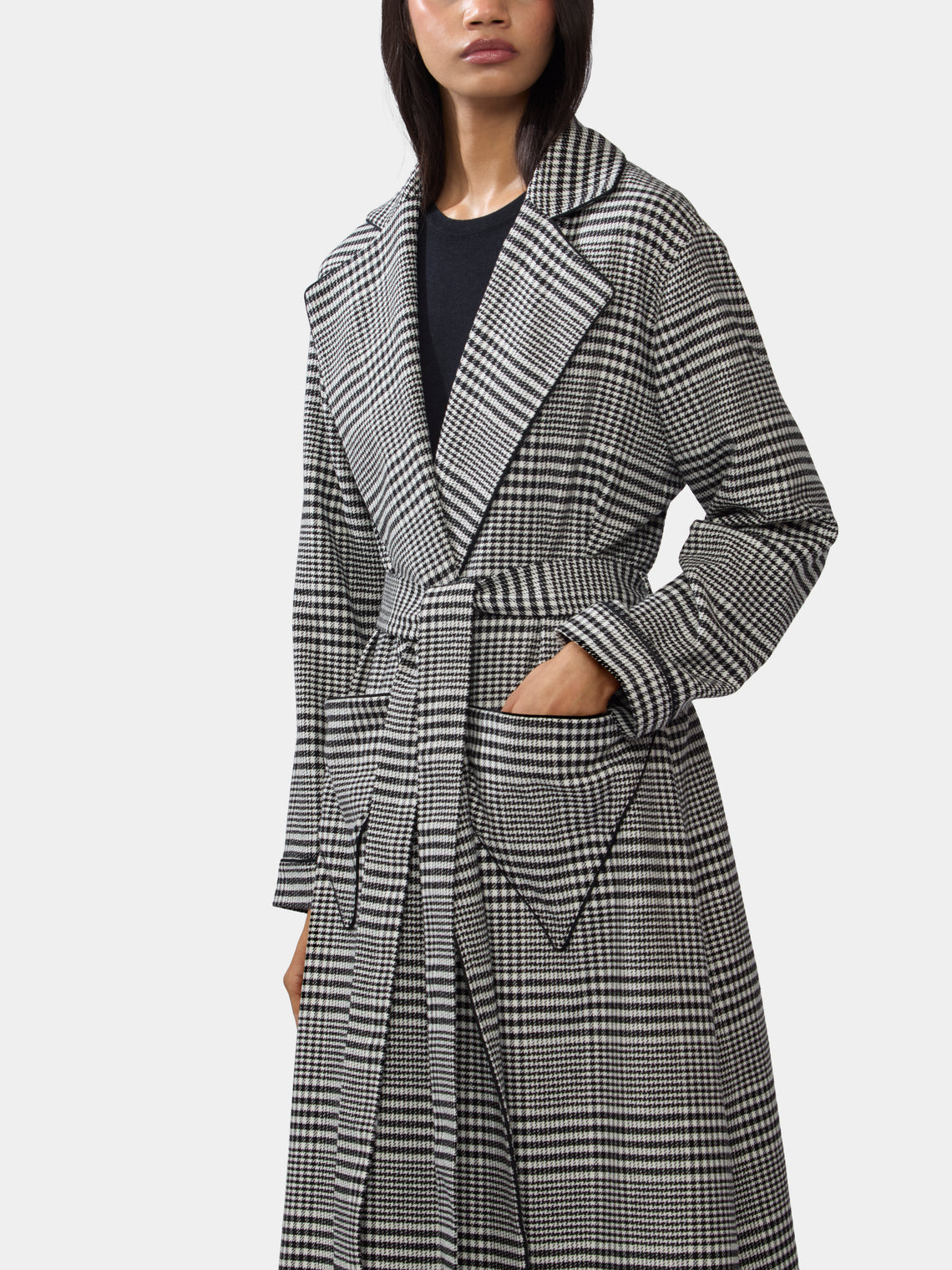 Women's Wool Houndstooth Robe | Size: S