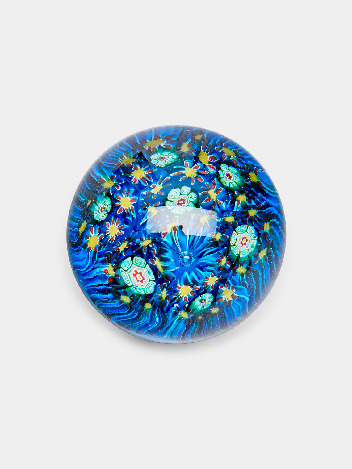 Antique and Vintage - 1930s Murano Glass Paperweight - Blue - ABASK