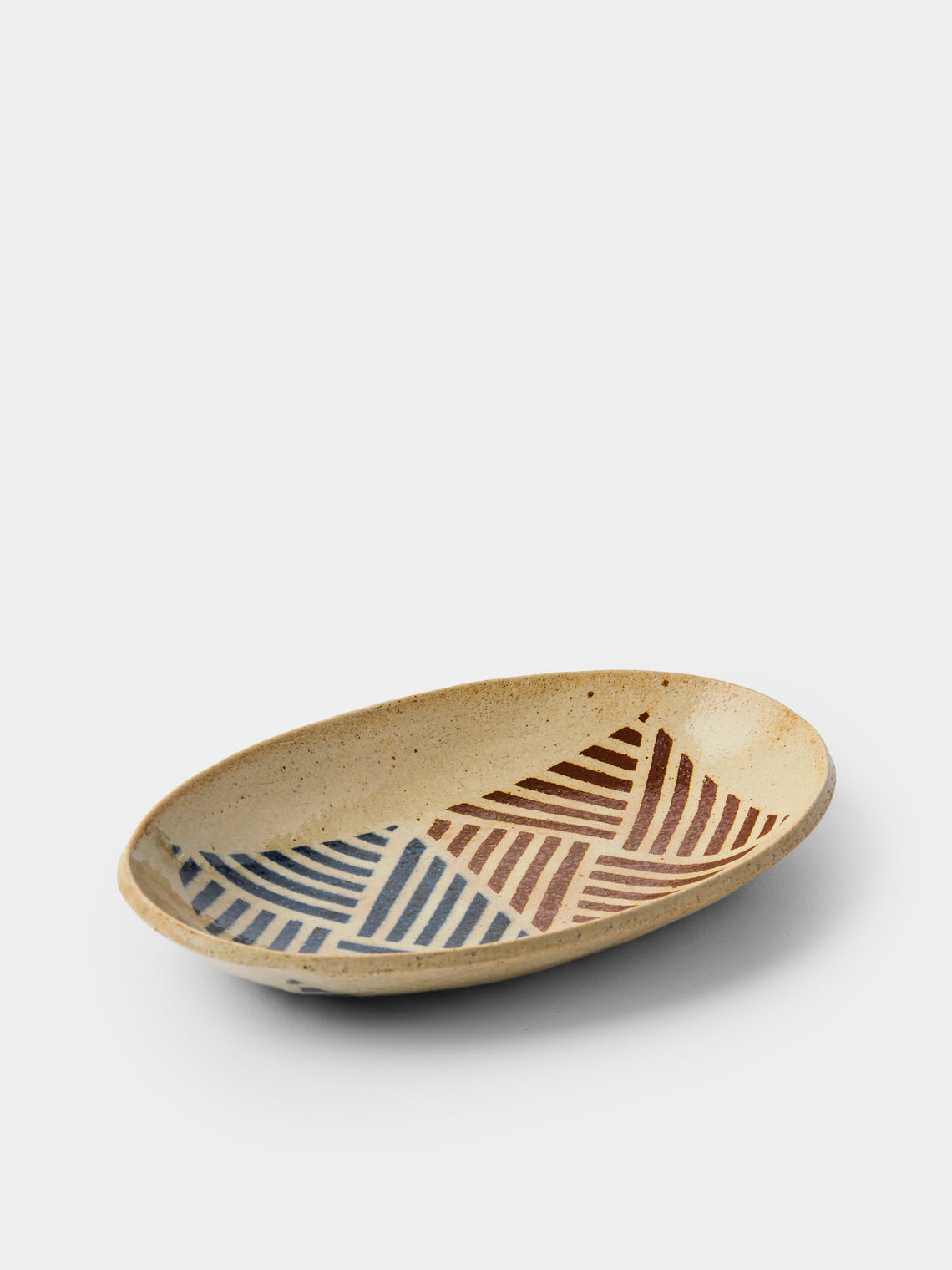Makidani-gama - No. 1 Nerikomi Ceramic Medium Oval Bowls (Set of 4) - Multiple - ABASK