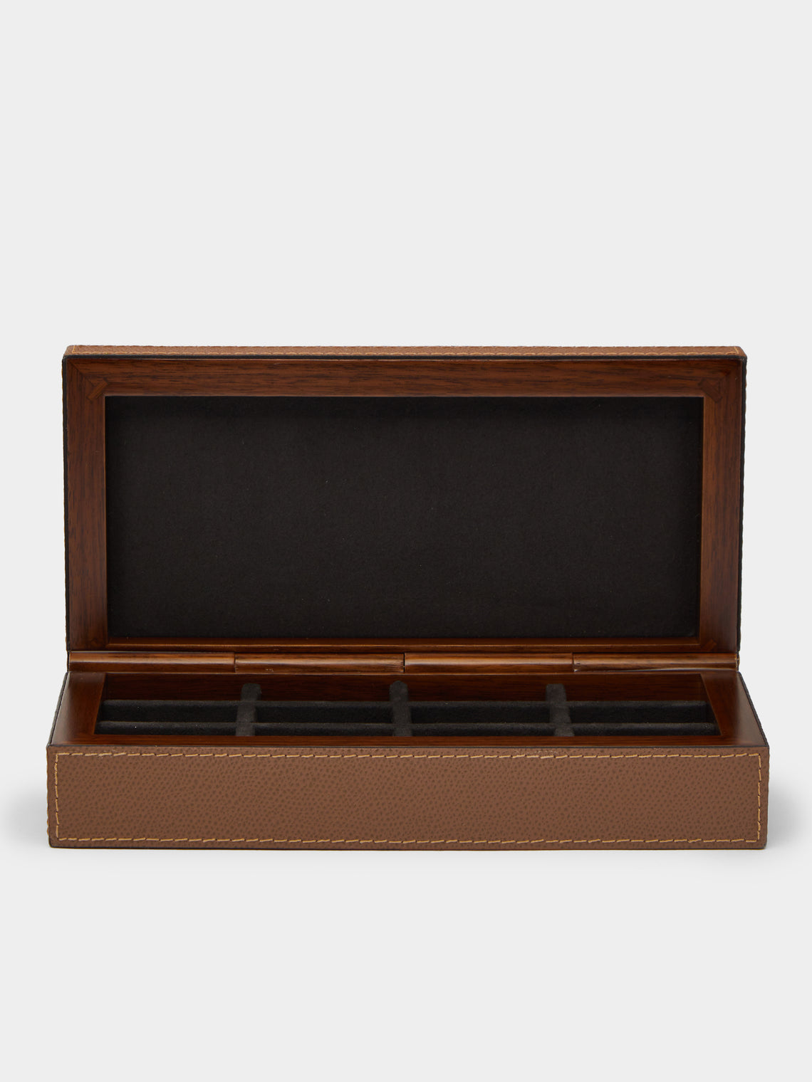 Giobagnara - Jeff Leather Cufflinks Box - Brown - ABASK - 