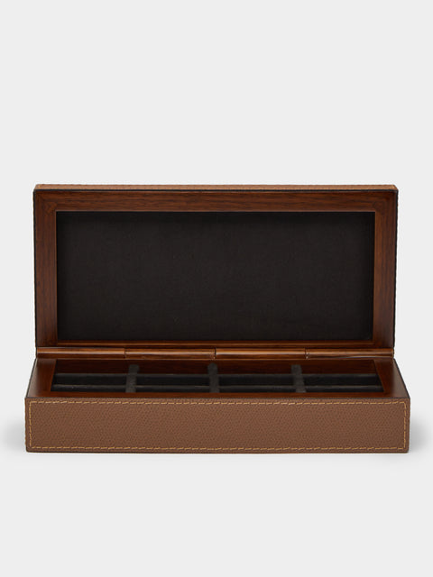 Giobagnara - Jeff Leather Cufflinks Box - Brown - ABASK - 