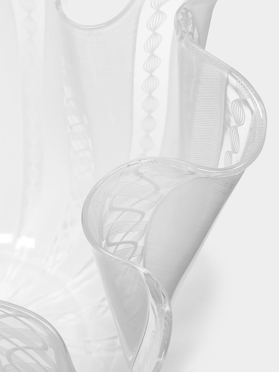 Antique and Vintage - Mid-Century Fazzoletto Hand-Blown Murano Glass Vase -  - ABASK