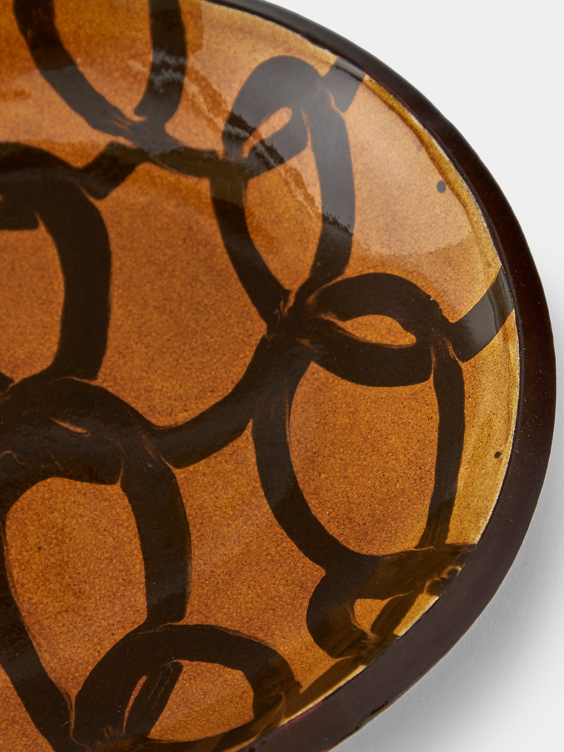 Aono Pottery - Slipware Oval Dish - Brown - ABASK