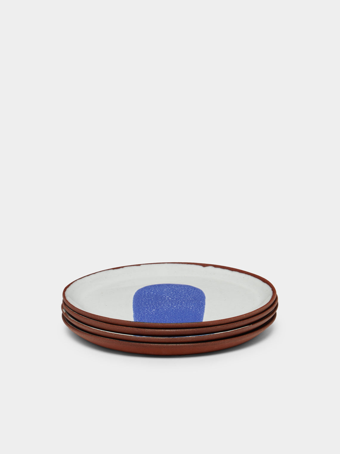 Silvia K Ceramics - Hand-Glazed Terracotta Small Plates (Set of 4) -  - ABASK