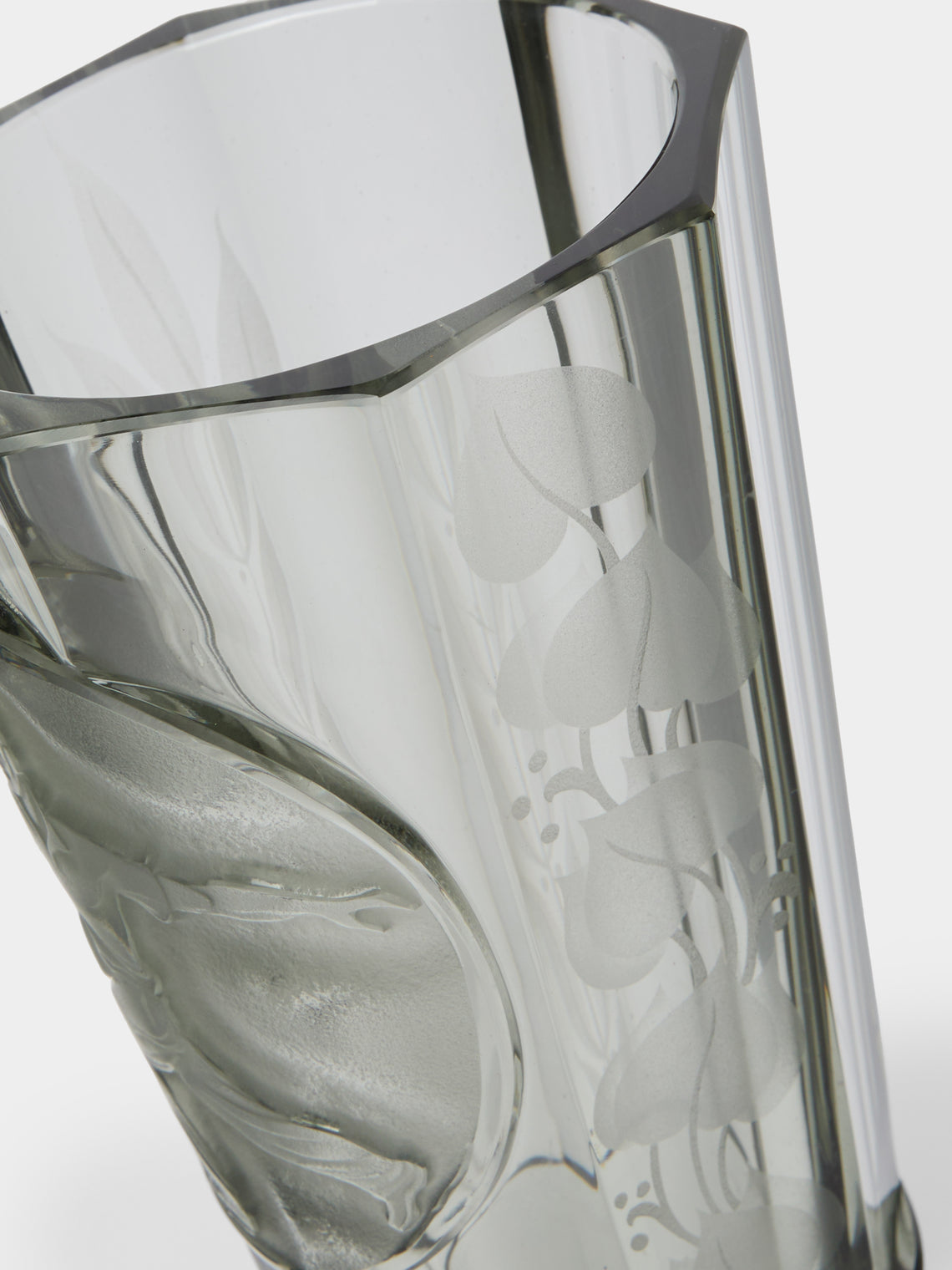 Antique and Vintage - 1930s Tennis Hand-Engraved Crystal Vase -  - ABASK