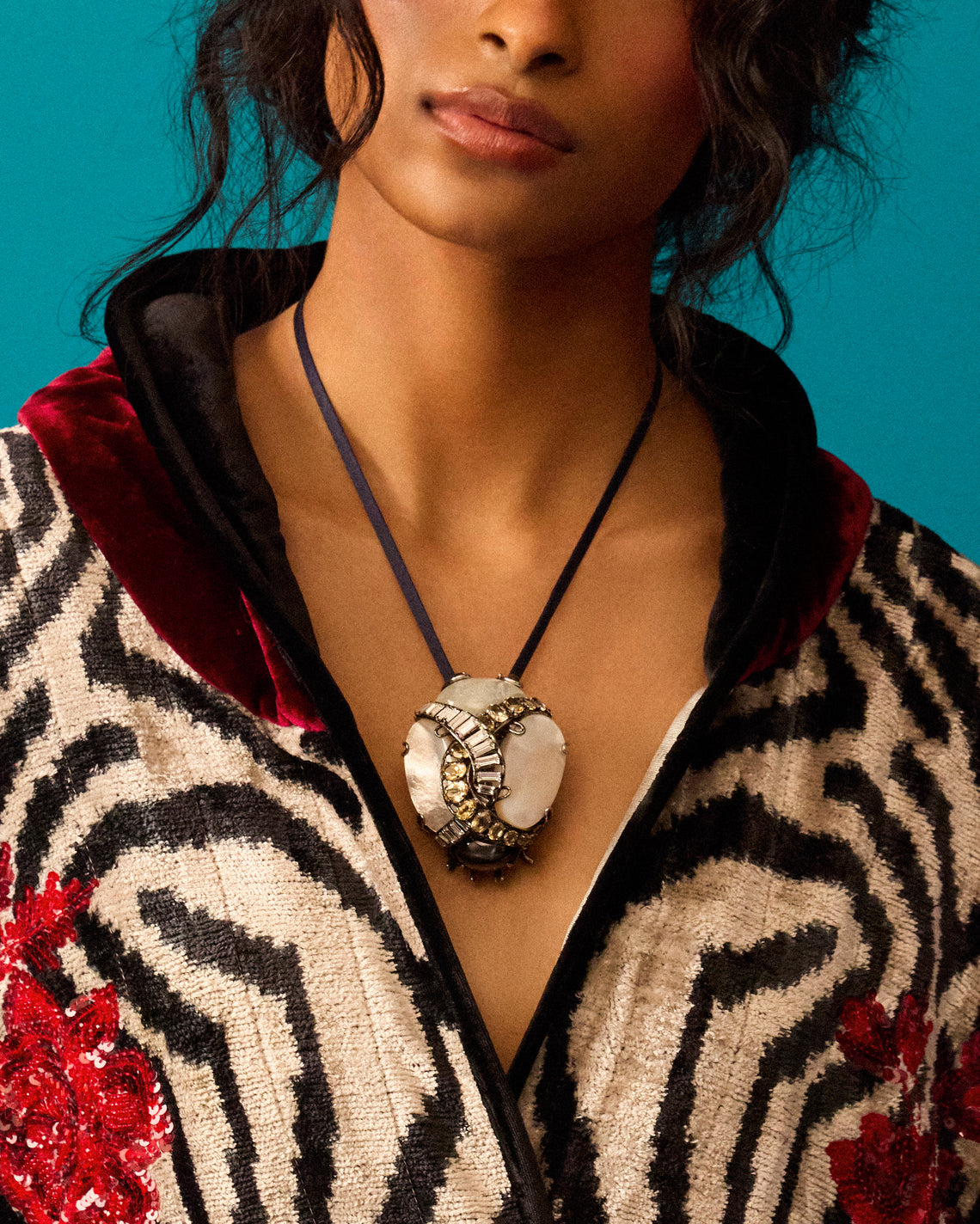 Mahnaz Collection - Women's Vintage Iradj Moini 18-Karat Gold-Plated Brass, Peridot, Citrine, Onyx, Pearl and Swarovski - Multiple - ABASK