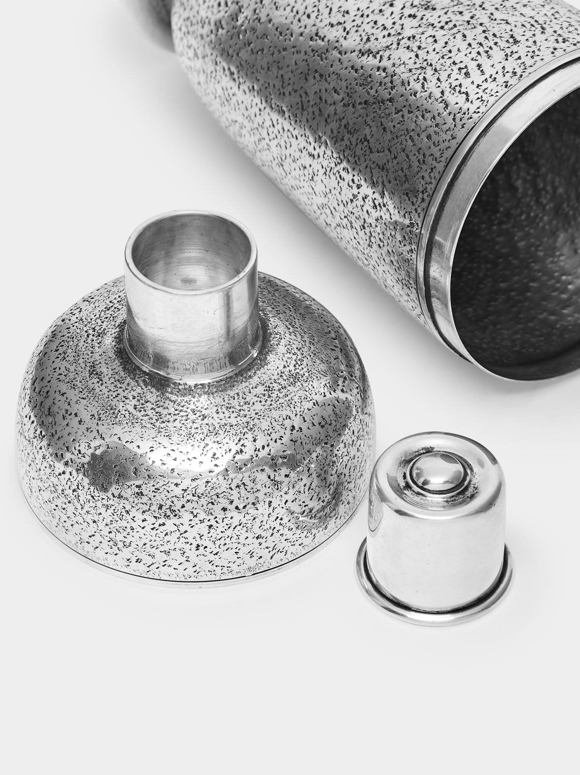 Antique and Vintage - 1950s Solid Silver Ice Bucket and Cocktail Shaker Set -  - ABASK