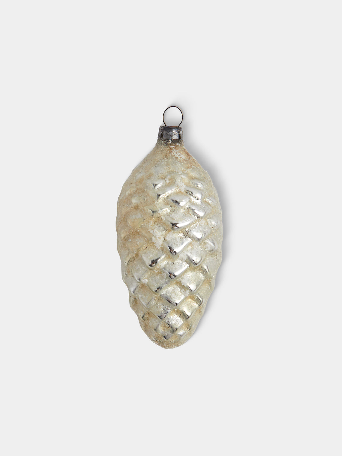 Antique and Vintage - Early-20th-Century Pinecones Glass Baubles (Set of 14) - Silver - ABASK