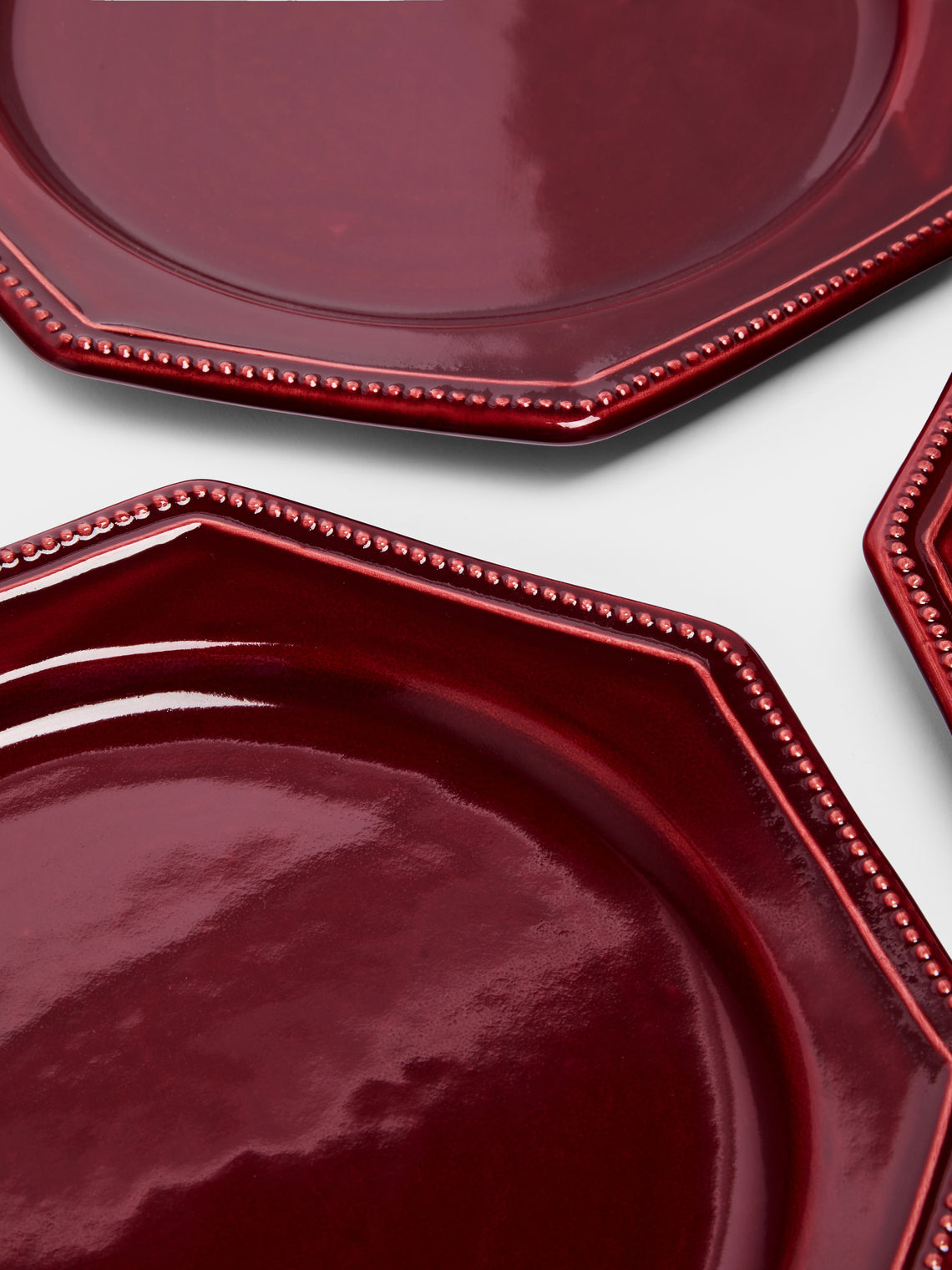 Maison Pichon Uzès - Louis XVI Hand-Glazed Ceramic Dinner Plates (Set of 4) -  - ABASK