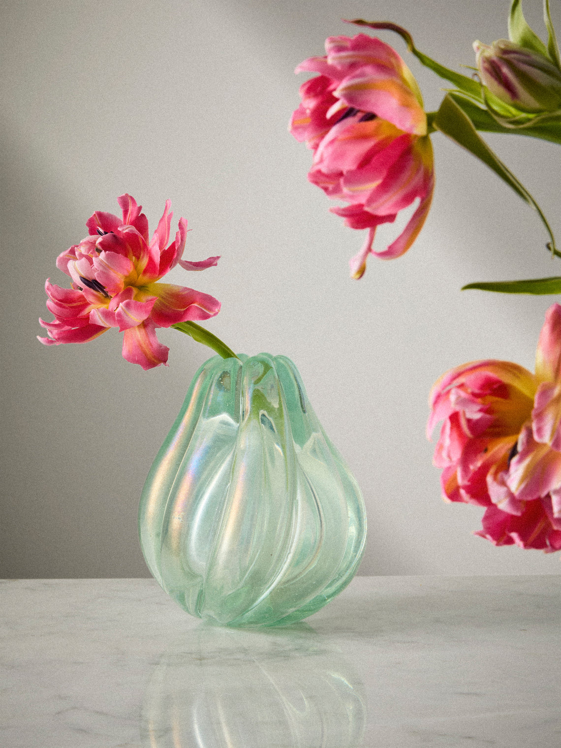 Antique and Vintage - 1942 Flavio Poli for Seguso Vetri d'Arte Murano Glass Vase (5in/13cm) - Clear - ABASK