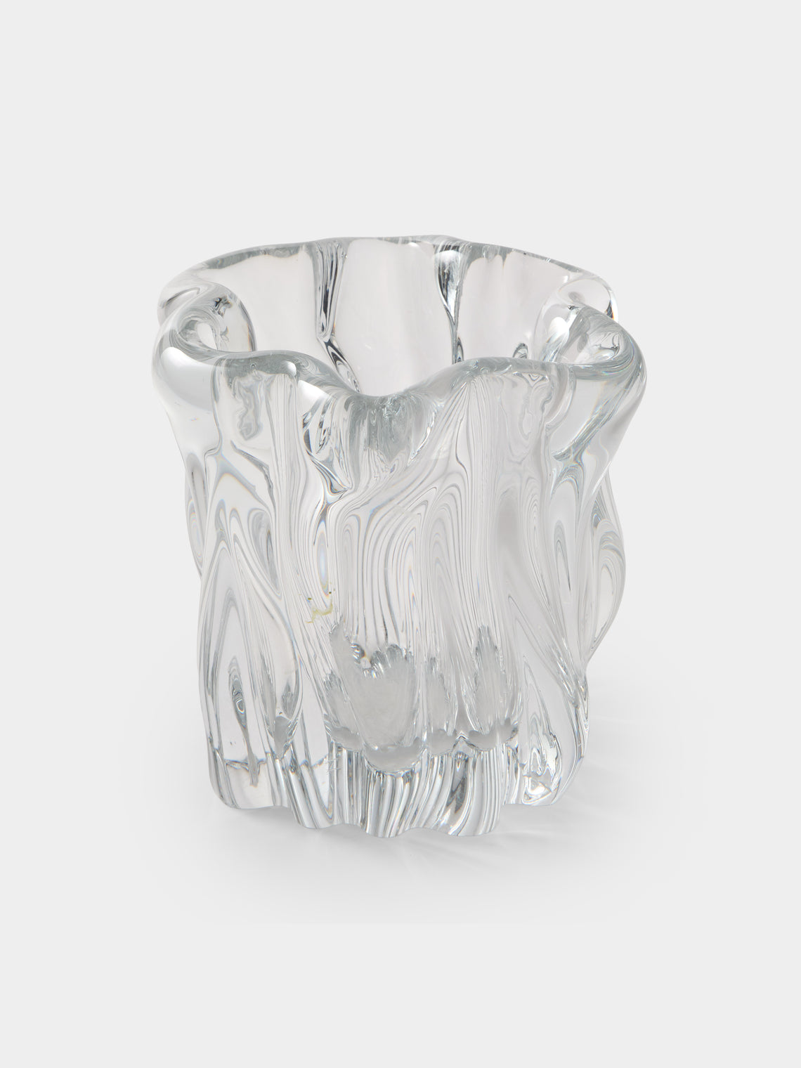Antique and Vintage - 1970s Tapio Wirkkala Glass Vase (8in/20cm) - Clear - ABASK - 