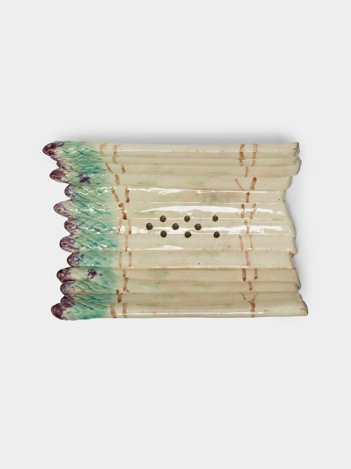 Antique and Vintage - 1950s Asparagus Ceramic Basket -  - ABASK