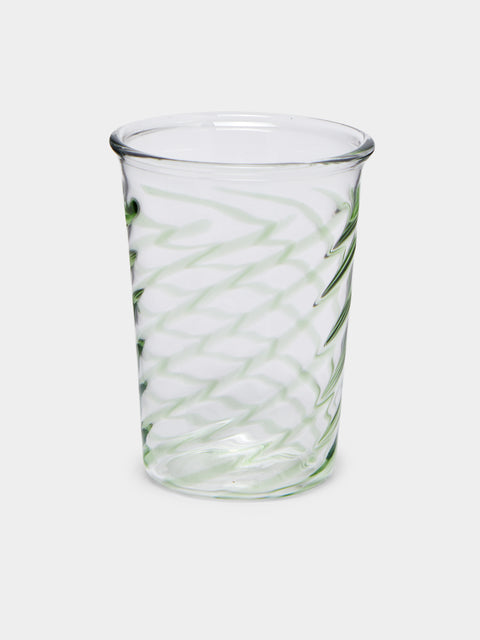 Anut - Swirl Hand-Blown Glass Tumblers (Set of 6) -  - ABASK - 