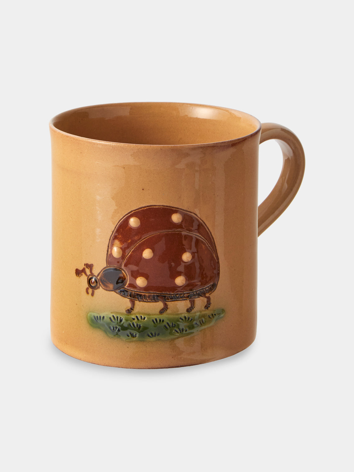 Poterie d’Évires - Animals Hand-Painted Ceramic Mugs (Set of 4) - Cream - ABASK