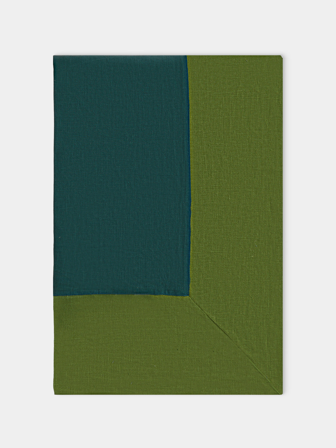 Borgo delle Tovaglie - Bauhaus Linen Large Rectangular Tablecloth - Green - ABASK - 