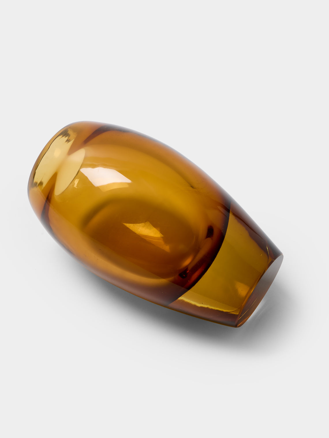 Antique and Vintage - 1960s Flavio Poli for Seguso Vetri d’Arte Sommerso Murano Glass Vase (10in/25.5cm) - Orange - ABASK