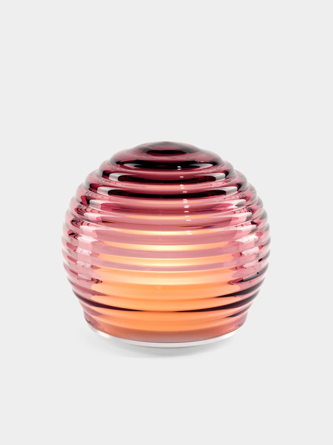 Green Wolf Lighting - Ametista Curve Hand-Blown Murano Glass Portable Table Light - Purple - ABASK - 