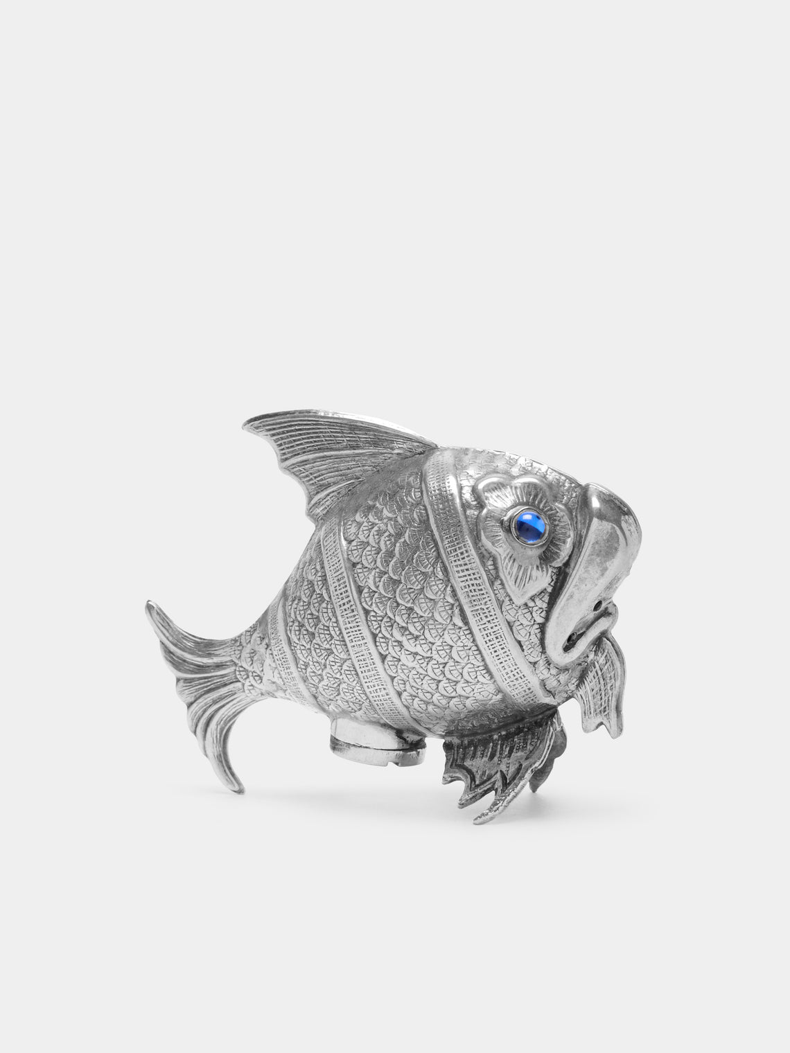 Antique and Vintage - Early-20th Century Solid Silver Fish Salt and Pepper Shakers -  - ABASK