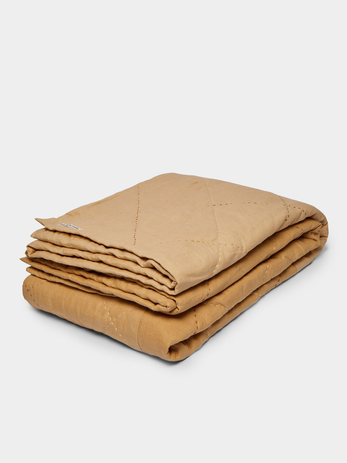Tuck It In - Hand-Embroidered Linen Quilt -  - ABASK