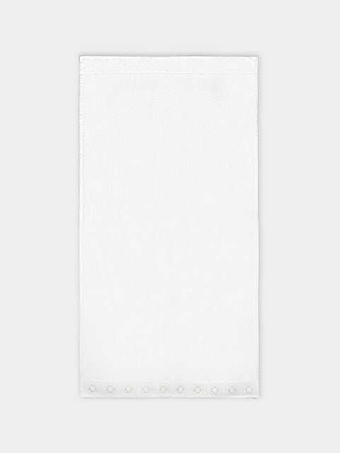 Loretta Caponi - Girandole Hand-Embroidered Bath Sheet -  - ABASK - 