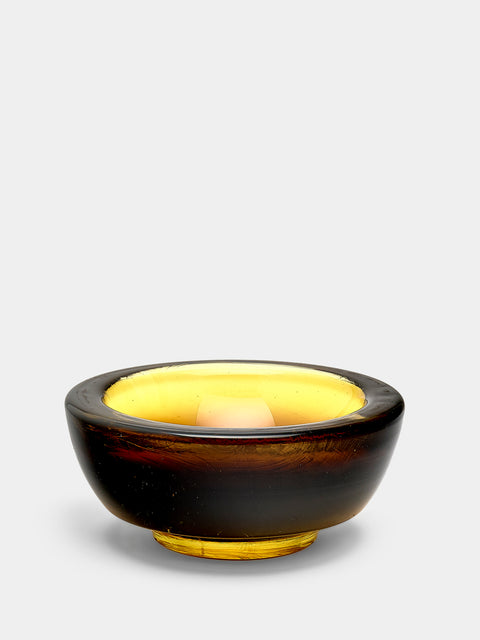 Antique and Vintage - 1950s Flavio Poli Murano Glass Ashtray - Orange - ABASK - 